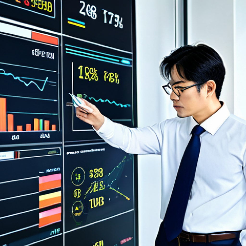 Global Finance & Digitalization**
Prompt: A professional Japanese businessman in a modern office, reviewing a complex data chart displaying global currency exchange rates and blockchain symbols, fully clothed, appropriate attire, safe for work, perfect anatomy, natural proportions, digital art, bright and informative, professional.
**
