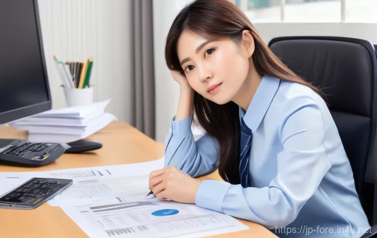 외환관리사와 외환 세금 규정 변화 - A determined Japanese woman in her late 20s to early 30s, dressed in smart casual business attire, s...