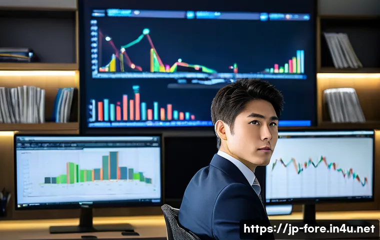 외환관리사 자격증과 MBA 병행 - A professional Japanese office environment showing a confident young Japanese man in business attire...