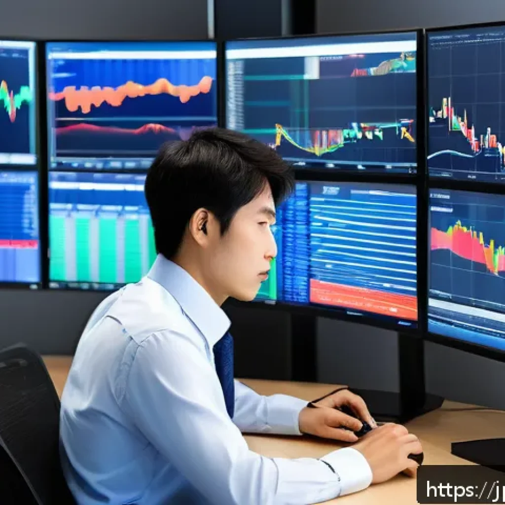 외환관리사와 외환 거래 성공 전략 공유 - A sophisticated Japanese office environment with a professional trader analyzing multiple Forex curr...