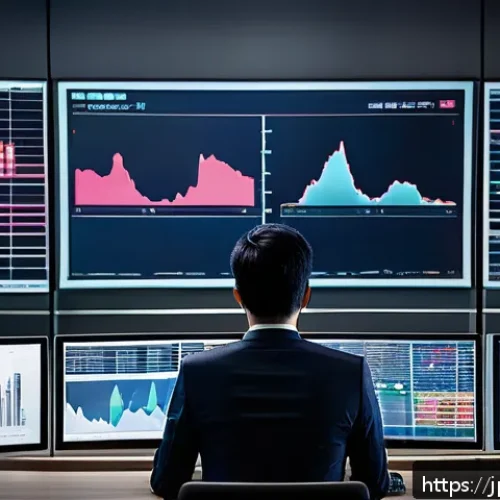 외환관리사 업무 사례 모음 - A modern Japanese corporate office scene showing a young professional foreign exchange risk manager ...